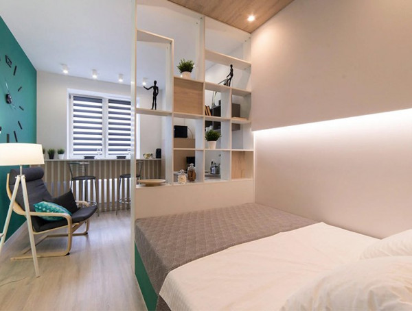 Студия для 1-2 гостей с видом на город и ванной